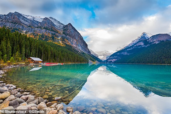 Lake Louise, pictured, a turquoise, glacier-fed lake in Alberta, Canada