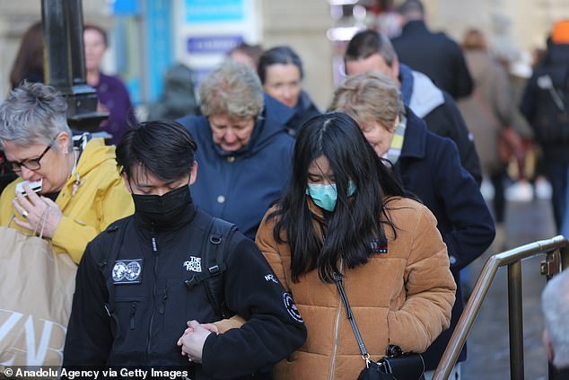 The reason older people suffer more is because they are more likely to have other health conditions, and this will undoubtedly affect how well the immune system can cope with an infection such as Covid-19. (File photo of people in central London this week)