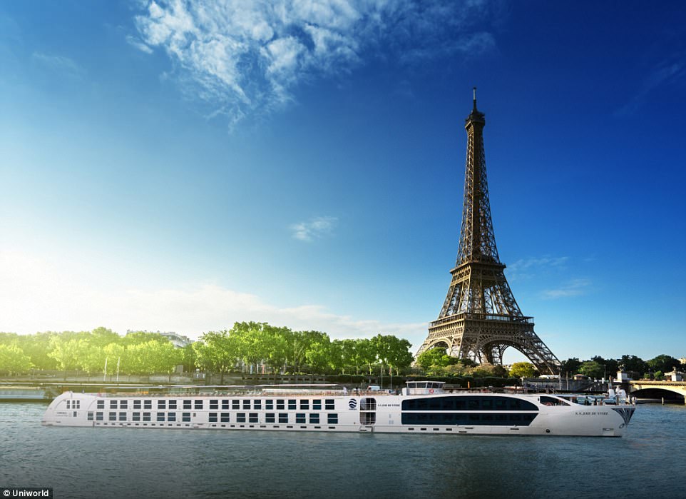 S S Joie de Vivre was built at 410 feet as opposed to the standard 443 feet, allowing it to dock in the heart of Paris