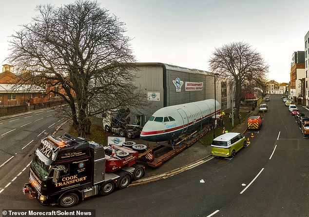 The plane was built at Hurn near Bournemouth in 1981 and used to be on display at Cornwall Aviation Heritage Centre